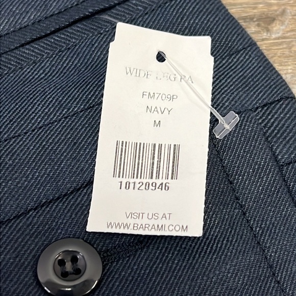 NWT P Luca Milano Women’s High Rise Wide Flare Leg Pants -Navy Blue Size Medium - Picture 4 of 10